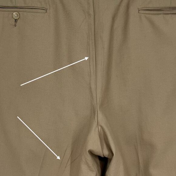 Vintage Burberry’s Khaki Pants Straight Leg Tan Beige Waist Size 36 - Picture 6 of 10